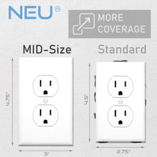 Load image into Gallery viewer, 1-Gang Duplex Receptacle Mid-Size Wall Plate Outlet Cover Glossy White