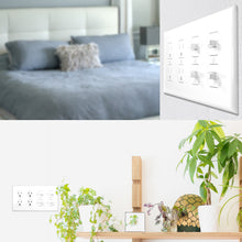 Load image into Gallery viewer, 4-Gang Duplex Receptacle Mid-Size Wall Plate Outlet Cover Glossy White