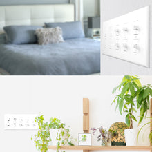 Load image into Gallery viewer, 5-Gang Duplex Receptacle Mid-Size Wall Plate Outlet Cover Glossy White