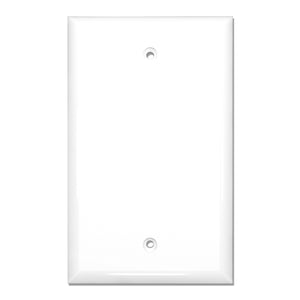 1-Gang Blank Mid-Size Wall Plate  Cover Glossy White