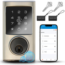 Load image into Gallery viewer, Keyless Smart Fingerprint Electronic Entry Door Lock Keypad Deadbolt